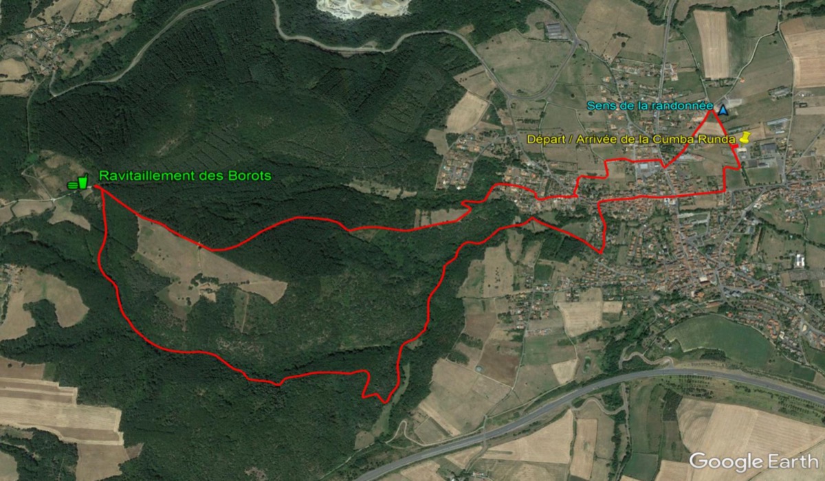 Carte du parcours de La TELETHONRANDO