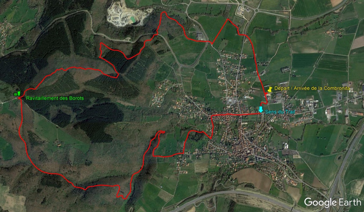 Carte du parcours du TELETHONTRAIL10