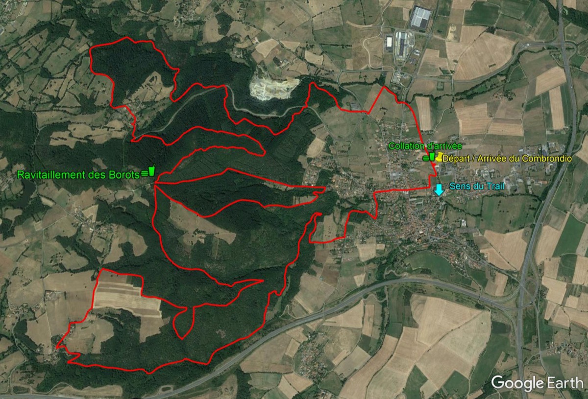 Carte du parcours du TELETHONTRAIL25